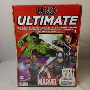 Uno Ultimate Sealed Marvel Game Four Chase Foil Collector Set Edition Card